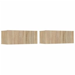 vidaXL 4-delige Tv-meubelset bewerkt hout sonoma eikenkleurig