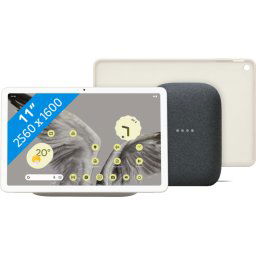 Google Pixel Tablet 128GB Wifi Creme + Pixel Tablet Back Cover Crème + Nest Audio Charcoal