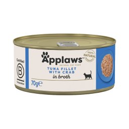 24x70g Tonijn met Krab Applaws Kattenvoer