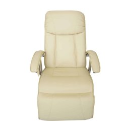 vidaXL Massagestoel kunstleer crèmewit