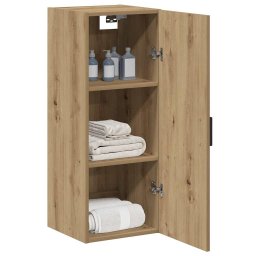 vidaXL Wandkast 34,5x34x90 cm bewerkt hout artisanaal eikenkleur