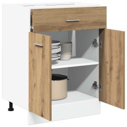 vidaXL Onderkast met lade Lyon 60x46x81,5 cm bewerkt hout artisanaal eiken