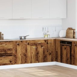 vidaXL Onderkast met lade Lyon 60x46x81,5 cm bewerkt hout oud houtkleurig