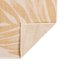 vidaXL Buitenkleed met bladpatroon platgeweven 80x250 cm