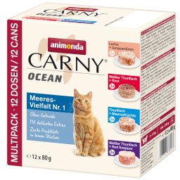 12x80g Ocean Ocean Mix I (4 soorten) animonda Carny Kattenvoer