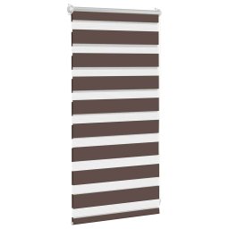 vidaXL Zebra rolgordijn 40,9x100 cm stofbreedte 36,7 cm koffiebruin