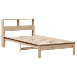 vidaXL Bed met boekenkast zonder matras massief grenenhout 100x200 cm
