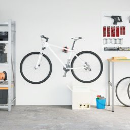 vidaXL Fietsreparatiehouder inklapbaar wandmontage rood en zwart staal
