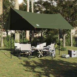 vidaXL Kampeerluifel waterdicht 438x376x212 cm olijfgroen