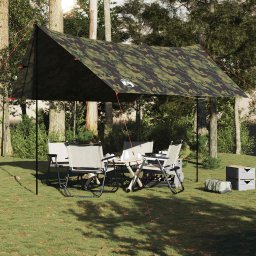 vidaXL Kampeerluifel waterdicht 438x376x212 cm camouflage