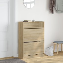 vidaXL Schoenenkast met 2 klaplades 80x34x116 cm sonoma eikenkleurig