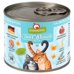 24x200g Spaarpakket Granata Pet DeliCatessen Zalm & kalkoen Kattenvoer