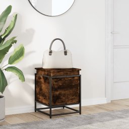 vidaXL Opbergbox met deksel 40x40x51,5 cm bewerkt hout gerookt eiken