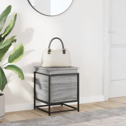 vidaXL Opbergbox met deksel 40x40x51,5 cm bewerkt hout grijs sonoma
