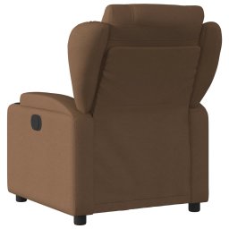 vidaXL Fauteuil verstelbaar stof bruin