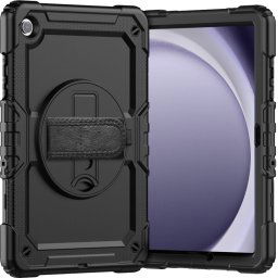 Just in Case Samsung Galaxy Tab A9 Plus Rotating Back Cover Zwart