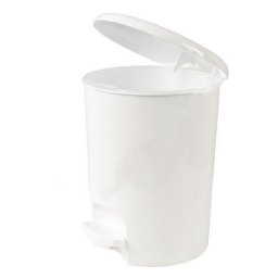 Pedaalemmer Klassiek 16 Liter - diameter 27 cm, Hoogte = 35 cm - Wit