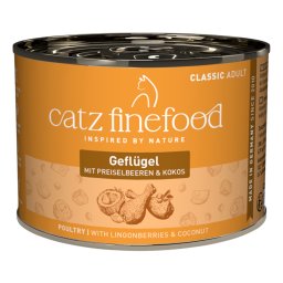 6x200g in blik, Gevogelte catz finefood kattenvoer nat