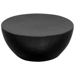 vidaXL Salontafel 70x30 cm gehamerd aluminium zwart