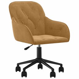 vidaXL Eetkamerstoelen draaibaar 2 st fluweel bruin