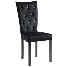 vidaXL Eetkamerstoelen 4 st fluweel zwart
