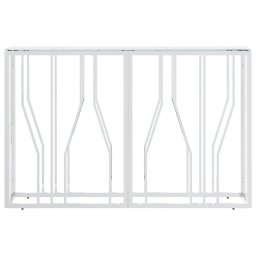 vidaXL Wandtafel 110x30x70 cm roestvrij staal en glas zilverkleurig
