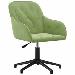vidaXL Eetkamerstoelen draaibaar 2 st fluweel lichtgroen