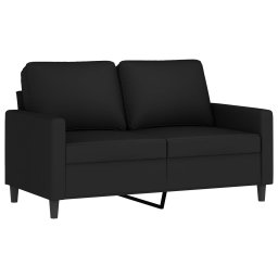 vidaXL 2-delige Loungeset met kussens fluweel zwart