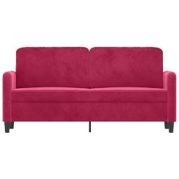 vidaXL Tweezitsbank 140 cm fluweel wijnrood
