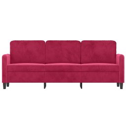 vidaXL Driezitsbank 180 cm fluweel wijnrood