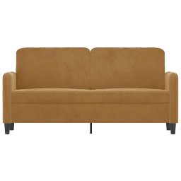 vidaXL Tweezitsbank 140 cm stof bruin