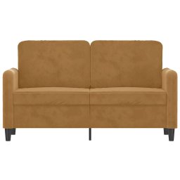 vidaXL Tweezitsbank 120 cm fluweel bruin