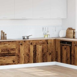 vidaXL Onderkast met lade Lyon 50x46x81,5 cm bewerkt hout oud houtkleurig