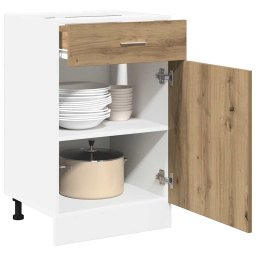 vidaXL Onderkast met lade Lyon 50x46x81,5 cm bewerkt hout artisanaal eiken