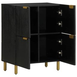 vidaXL Dressoir 60x33x75 cm bewerkt hout zwart