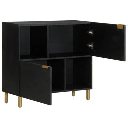 vidaXL Dressoir 80x33x75 cm bewerkt hout zwart