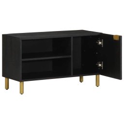 vidaXL Tv-meubel 80x33x46 cm bewerkt hout zwart