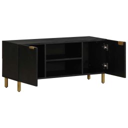vidaXL tv-meubel 105x33x46 cm bewerkt hout zwart