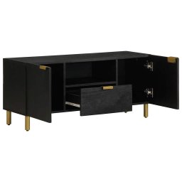 vidaXL tv-meubel 105x33x46 cm bewerkt hout zwart
