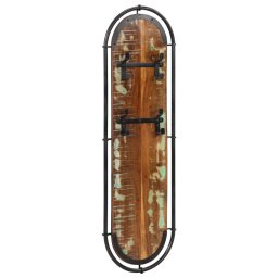 vidaXL Wandkapstokken 2 st met 4 haken massief gerecycled hout