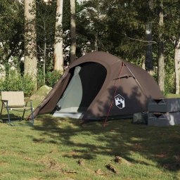 vidaXL Tunneltent 3-persoons waterdicht bruin