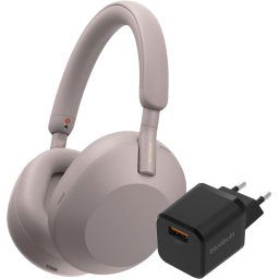 Sony WH-1000XM5 Roze + BlueBuilt Quick Charge Oplader met Us