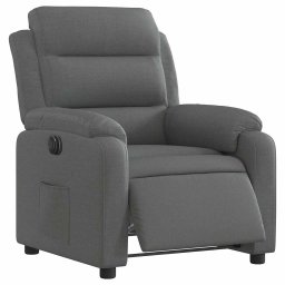 vidaXL Fauteuil elektrisch verstelbaar stof donkergrijs