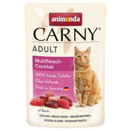 24x85g Maaltijdzakjes Multivlees-cocktail Animonda Carny Kattenvoer