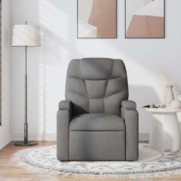 vidaXL Massagestoel verstelbaar stof donkergrijs