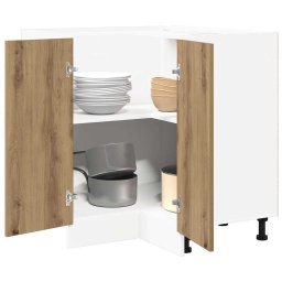 vidaXL Keukenkastje Lyon 75,5x75,5x81,5 cm bewerkt hout artisanaal eiken