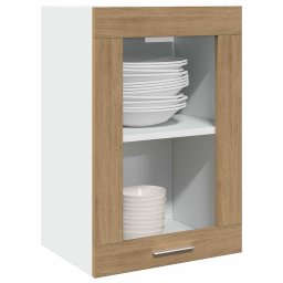 vidaXL Bovenkast Lyon 40x31x60 cm bewerkt hout artisanaal eikenkleurig