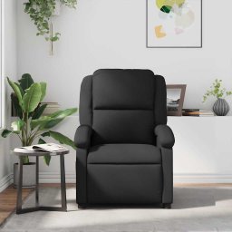 vidaXL Relaxfauteuil Zwart Echt Leer