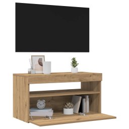 vidaXL Tv-meubels met LED 2 st bewerkt hout artisanaal eiken