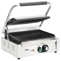 vidaXL Panini grill gegroefd 2200 W 43x30,5x20 cm